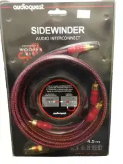RARE AudioQuest Sidewinder Audio Interconnect 4.5m/14.9' Cable Pair & Woofer Kit