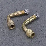 2 Pcs Valve Extension Rod Bike Adapter Extender Stem Riser 90 Degree