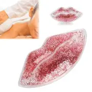 Gel Ice Pack Lip Shape Reusable Cold Hot Compress Reduce Swelling Leak Proof
