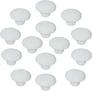 YMAISS 14packs White Ceramic knobs Round Mushroom Cabinet Dresser Vintage pulls Door Handles Drawer Knob Pull Handle Dresser Pulls Cupboard Wardrobe Drawer knobs with Screws