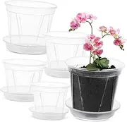Toddmomy 5 Pcs Transparent Plant Pots with Drainage Durable Orchid Nursery Pots for Indoor and Outdoor Gardening for Root Health and Versatile Planting