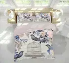 3D Blue Bird Flower 1786NA Bed Pillowcases Quilt Cover Duvet Andrea haase Fay