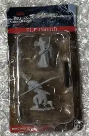New D&D Nolzur's Marvelous Miniatures Elf Druid 2-Pack Damaged Packaging