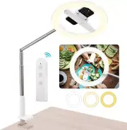 Phone Tripod with Lights Selfie Ring Light with Stand Overhead Phone Mount Clamp