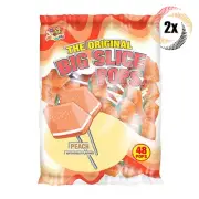 2x Bags | Alberts The Original Peach Big Slice Pops | 48 Lollipops Per Bag
