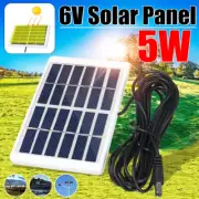 Solar Panel 5W 6V Folding Power Bank Outdoor Camping Hiking Phone Charger USB