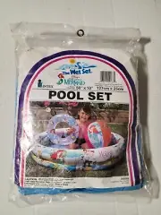 Intex The Wet Set The Little Mermaid 1991 50" x 10" Pool with 20" Ball, 20" Ring