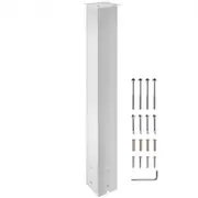 VEVOR Mailbox Post, 43\" High Mailbox Stand, White Powder-Coated Mail Box Post Kit, Q235 Steel Post Stand Surface Mount Post for Sidewalk and Street C