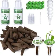 DECYOOL Garden Seed Pods,107 pcs Seed Pod Kit for Hydroponics Growing System with 40 Grow Sponges,40 Pod Labels,12 Baskets, 12 Planting Domes,200ml A&B Nutrient Plant Foods