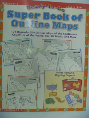 【月界】Ready-To-Go Super Book of Outline Maps_原價523　〖少年童書〗CER