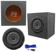 Kicker 43CVT102 COMPVT 10" 800 Watt Car Subwoofer + Sealed Sub Box Enclosure