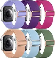 [Maledan] Stretchy Sport Solo Loop Compatible with Apple Watch Band 41mm 40mm 44mm 45mm 49mm 42mm 38mm 46mm Men Women, Nylon Braided Apple Smart Watch Band Ultra 2 SE iwatch Series 10 9 8 7 6 5 4 3 2 1