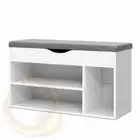 Artiss Shoe Cabinet Bench Shoes Organiser Storage Rack Shelf White Cupboard Box