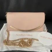 NWT See by Chloe Lizzie Flap Leather Wallet on the Chain Blush
