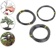 DS. DISTINCTIVE STYLE Aluminium Bonsai Wire 3 Pieces 10m Bonsai Training Tools Craft Aluminium Wire (1.0 mm / 1.5 mm / 2.0 mm, 10m for Each Size) (Black)