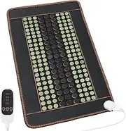 Far Infrared Heating Pad, Natural Jade and 2 Different Tourmaline Large Heating Pad, Electric Heating Pads for Back Neck Shoulders Abdomen, Auto Shut Off Function (41.5" X 24")