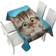 Adorable Cat Sweet Regretful Kitten Tablecloth