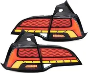 Car Taillight LED Taillight Assembly Sequential Dynamic Turn Signal Dual Reversing Lights, Compatible For Tesla Model 3 Model Y 2017-2022