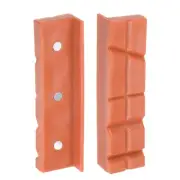 Magnetic Vise Jaws 4 Inch Magnet V-Grooves Soft Bench Jaw Pads Covers, Yellow
