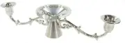 Mullingar Pewter Irish Wedding Candlestick Holder Claddagh Candelabrum 9" Wide