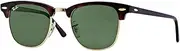 [Ray-Ban] Ray Ban Sunglasses Clubmaster 3016 (49 mm Tortoise Frame Solid Black Lens)