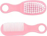 COOPHYA Newborn Hair Brush Comb Set Gentle Massage Brush for Infants Non-Slip Soft Bristles