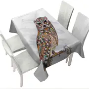 Multi Colored Owl Tablecloth