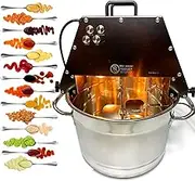 Automatic Food Mixer Stand Mixer, 10l Pot Stirrer Mixer Electric With Double Stirring Paddle & Auxiliary Fan, Hot Pot Seasoning Bottom Soup Sauce Stirrer, Stainless Steel Kitchen Food Mixer