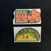 Vintage 80’s MELLO SMELLO Scratch & Sniff Stickers - Taco & Orange Soda