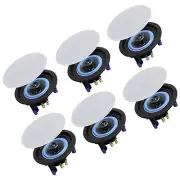 3 Pairs 160 Watts Flush Mount Design In Ceiling/ In Wall Speakers Home,Bathroom