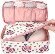 [DUEBSN] Dubens Underwear Storage Bag Bra Storage Wash Bag Organiser Bag Bra Bag Sock Bags Waterproof Oxford Cloth Storage Box Travel Bag Toiletry Bag (White)