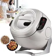 Commercial Food Processor, Lazy Stir-Fry Pan Cooking Stir-Fry Robot, 360° Automatic Rotation Drum Design, 3 Gears Firepower Adjustment for Stir Frying Stewing Cooking