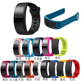 適用Samsung/三星Galaxy Gear Fit2運動智能手環帶fit2 Pro防水矽膠錶帶替換腕帶