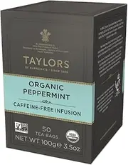 Taylors of Harrogate Organic Peppermint Herbal Tea, 50 Teabags