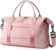 [TOPBAG] Travel Duffle Bag, Waterproof Weekender Bag Carry On Tote Bags for Women, Duffel Bag Sport Gym Bag for Men, Hospital Bag for Labor and Delivery, Overnight Bag Luggage Bag with Trolley Sleeve, 01 Coral