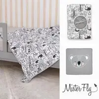 在飛比找momo購物網優惠-【澳洲 Mister fly】時尚手繪風動物純棉嬰兒毯/蓋毯