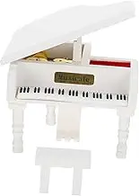 MUSISALY 1pc Wooden Music Box Piano Decorations Ornament Music Boxes Music Decor Retro Decor White