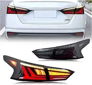 LED Tail Lights Start-up Animation Sequential Indicator Rear Lamps Assembly，Compatible with Nissan Altima 2019-2022(Smoked)