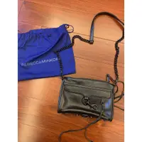 在飛比找蝦皮購物優惠-正貨Rebecca Minkoff Mini Mac 黑釦黑