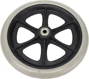 Walker Wheels, Front Wheelchair Wheel Replacement Parts 8 inch PU Walker Caster Skidproof with Ball Bearing Grey, for Walker, Rollator