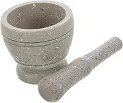 HEALSOPTHY 1set Granite-style Garlic Pestle and Bowl Sturdy Material Kitchen Tool for Effortless Food Preparation Hand Tool for Home Cooking and Meal Prep