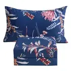 Navy Floral Sheet Set Size, 3 Piece Printed Microfiber Sheets Twin Blue Flower