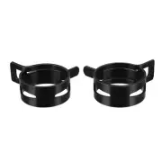 Steel Band Clamp 25mm Hose Tube Spring Clips Clamp Black Manganese Steel 10Pcs