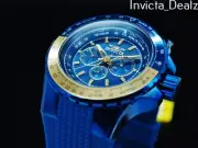 New Invicta Men 50mm PILOT AVIATOR Multifunction Quartz Blue Stainless St Watch