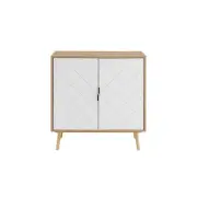 Banbury 2 Door Buffet Unit Sideboard Storage Cabinet - White/Oak