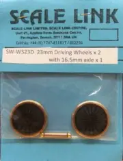 00 Scale Link Loco Driving Wheels 23mm/18 spoke x 2 + Romford axle SW -WS23D