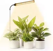 Juhefa LED Grow Light, 6000K Full Spectrum Gooseneck Plant Growing Lamp
