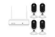 Elinz Wireless Wire-free Home Battery Security 1080P HD WiFi 4x Camera CCTV System NVR Indoor Outdoor NO HDD