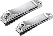 Minkissy 2pcs Stainless Steel Nail Clipper Set for Manicure Nails Cuticle Clippers Scissors Kit