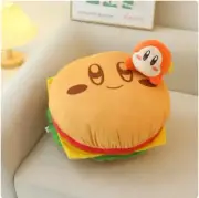 Cartoon Kirby Hamburger Plush Doll Stuffed Toy Soft Pillow Cushion Japanese 36cm